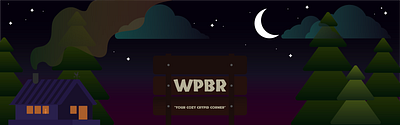 WPBR Radio Station branding design graphic design illustration vector