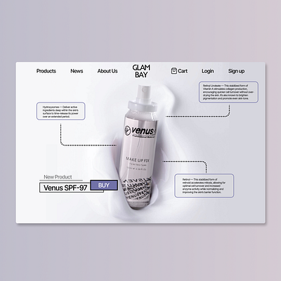 SkinCare Product Website design beauty branding design graphic design illustration landingpage logo skincare typography ui uiux ux web webdesign webdesigner