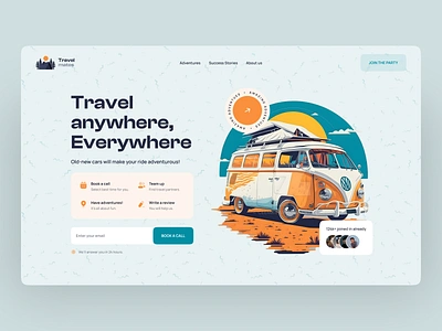 Travel Agency Landing Concept ✨ adventure agency concept design desktop forest illustration journey landing mountain page tourism travel travel agency travelling trip ui ux website