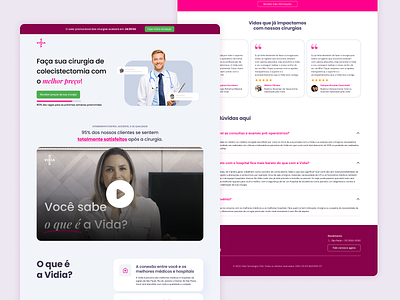 Vidia's Surgery Sales Landing Page brazil figma health homepage landing page pink sales sales page single page site vidia
