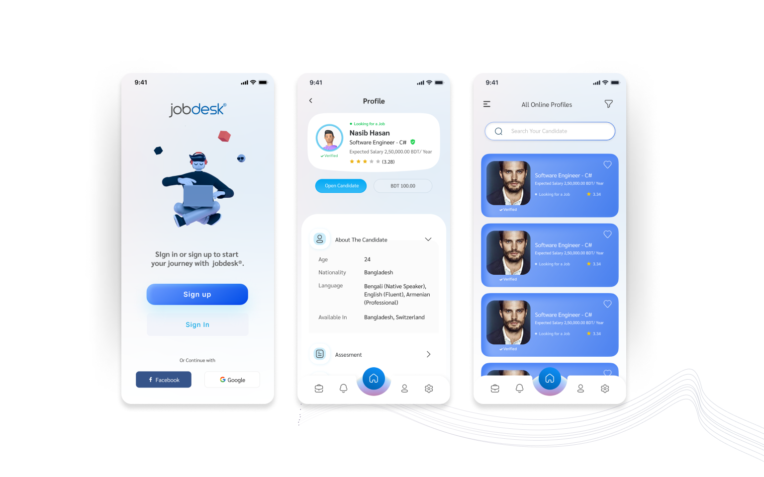 Job Portal Mobile App UI By Nasib Hasan On Dribbble