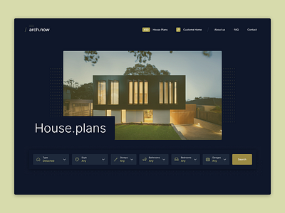 House Plans Studio dark theme design house plans modern website ui ux web design