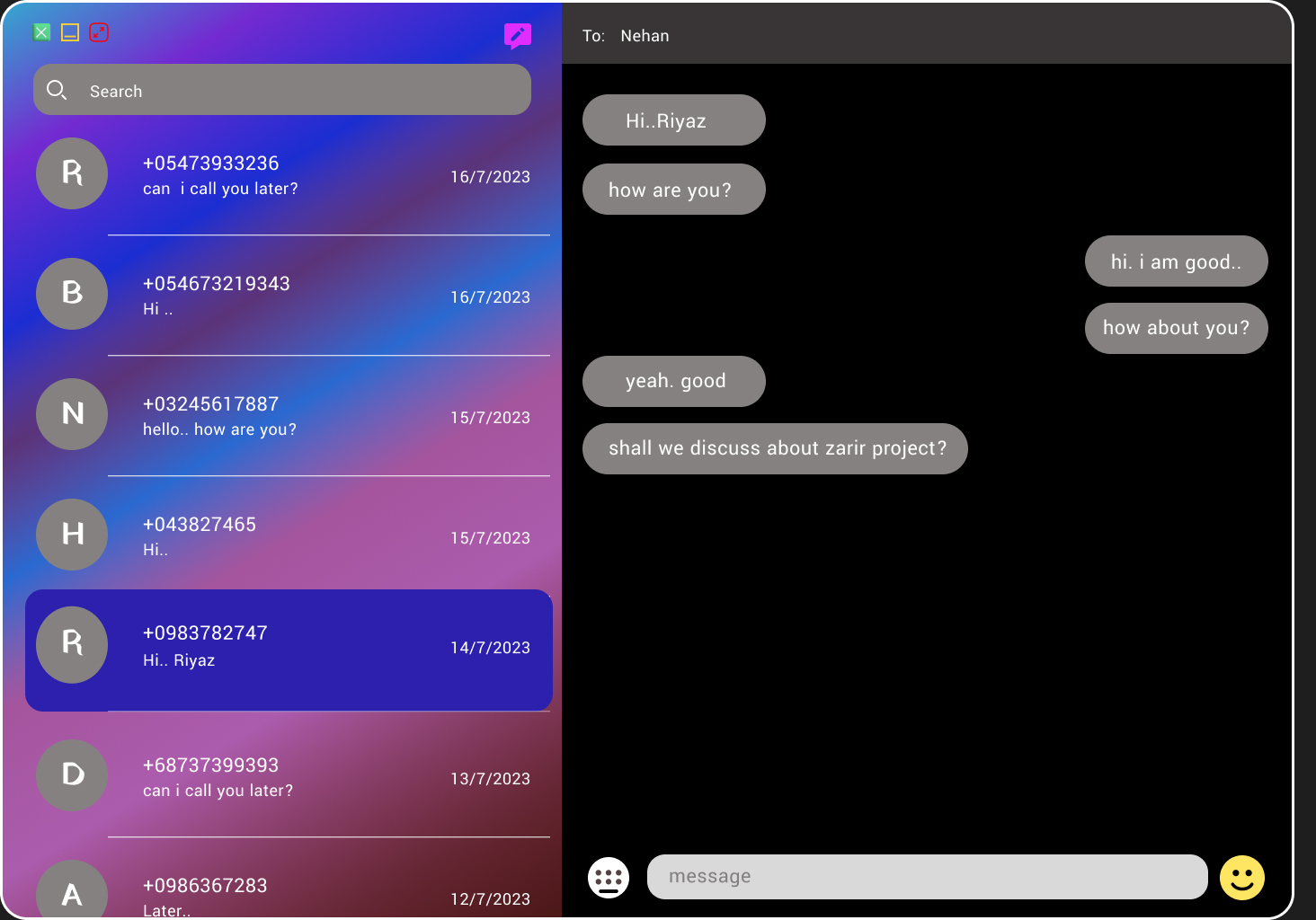 Direct Message By Shahira Najini On Dribbble