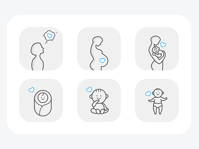 Baby icon design baby icon set icons illustration kids