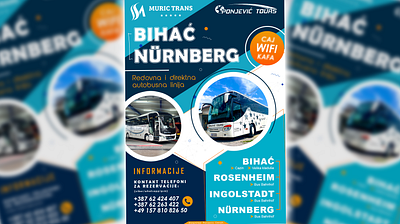 Travel Agency Ponjevic Tours Flyer agency bus design graphic design logo travel