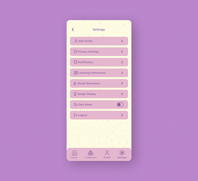 Day07 - Settings app daily ui design dailyui design ui ux
