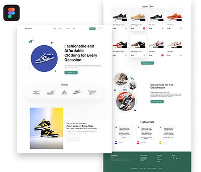 Sneakers Website Landing Page Design UI/UX by Mohamed Salah on Dribbble