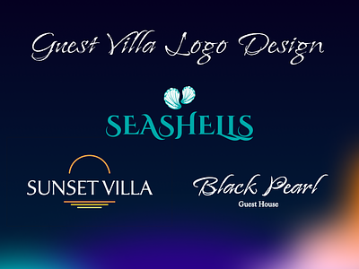 Logo Design beach theme branding graphic design hotel logos logo design logos ui vacation villa logos