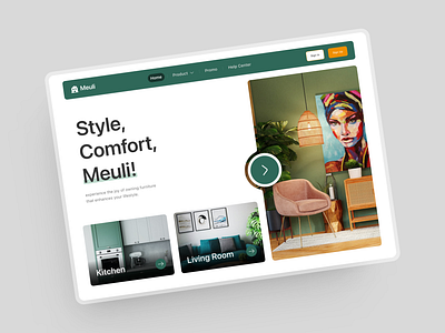 Meuli - Furniture Landing Page 🪑 chair design furniture home home living house market marketplace shopping sofa table ui ux website