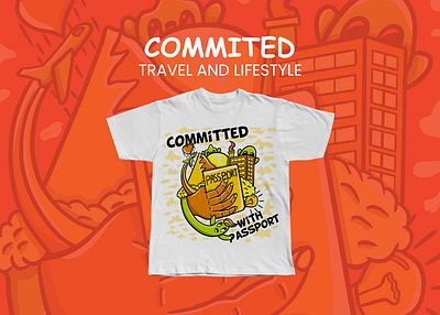 Tshirt Illustration Design travel theme COMMITED artist branding design graphic design illustration procreate travel