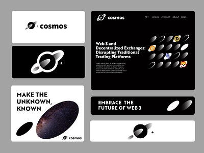 Cosmos 2 bold branding cosmos cryptocurrency finance geometric logo logodesign modern planet space trading