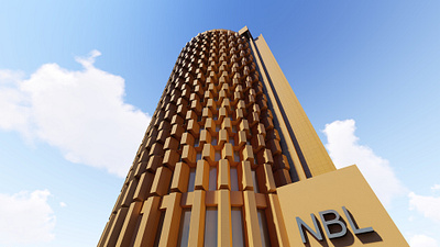 Habib Bank 3d modeling 3d render 3d visualisation architectural 3d habib bank karachi skyscrapper tallest building