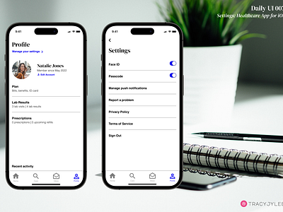 Daily UI 007: Settings for Healthcare App (iOS) app dailyui dailyui007 design designinspo healthdesign product design ui ux
