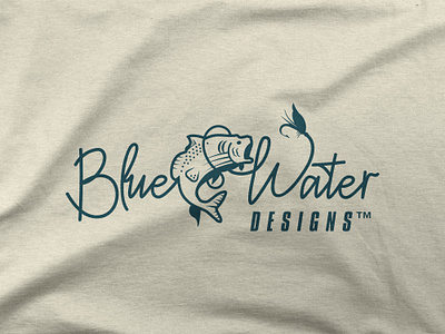 Blue Water Designs T-Shirt apparel branding fishing fly fishing illustration logo t shirt