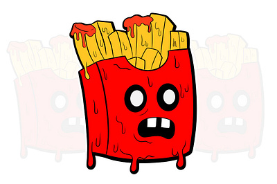 These stickers feature the lovable Melting Fries character! trippy