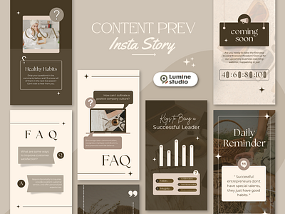 Brown Engagement Instagram Template aesthetic design graphic design instagram marketing sosial media story