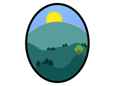 Sunny Hill design environment figma illustration nature sun