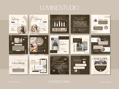 Brown Engagement Instagram Template aesthetic design graphic design instagram marketing post sosial media