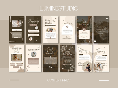 Brown Engagement Instagram Template aesthetic design graphic design instagram marketing sosial media story