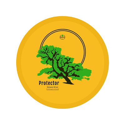 Protector art design disc golf figma frisbee golf illustration logo