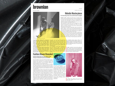 brownian - A Newspaper Redesign branding brownian brutalist colorful design designer figma graphic design illustration magazine magazine design maximalist minimalist newspaper paper design photoshop poster poster design redesign vector