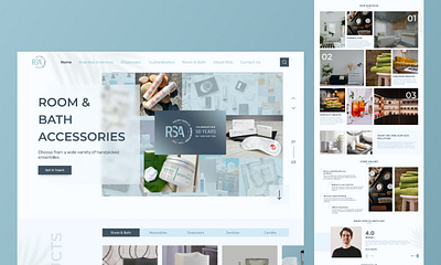 RSA website adobe xd blue branding ceramic clean design home illustration landing light light blue logo minimal theme ui ui design uidesign website white