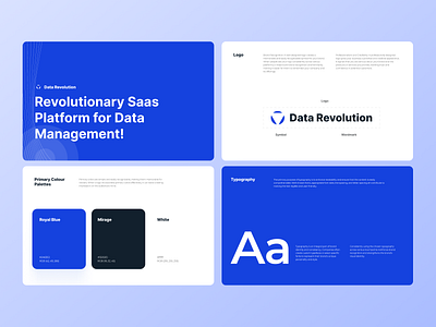 Data Revolution - Logo and Branding black blue branding colours data logo design figma logo saas