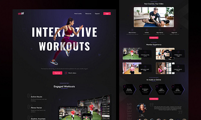 Tribe gym adobe xd branding calories clean dark design fitness gym home illustration landing light logo minimal tribe ui ui design uidesign workout