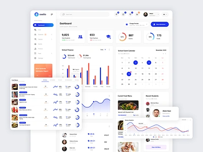 Modern School Admission Admin Dashboard academy admin admin dashboard clean dashboard design modern professional registration school school admin school admission school registration student teacher ui ui design uiux