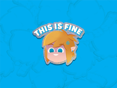 Everything is fine. breath of the wild emoji emote game art icon legend of zelda link meme nintendo sticker switch tears of the kingdom this is fine