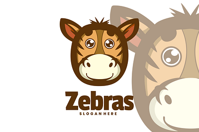 Zebras animal branding cute mascot design graphic design illustration logo ui vector