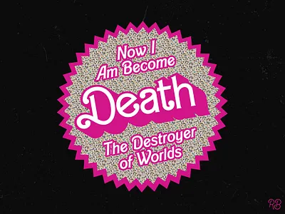 Barbenheimer is upon us lettering texture typography