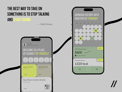 Alcohol Tracker Mobile iOS App android animation app app design dashboard design health ios mobile mobile app mobile ui motion motivation online tasks tracker ui ux