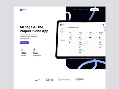 SaaS Landing Page branding design ins design inspiration landing page ui minimal saas typography ui ui design ux design web app website app