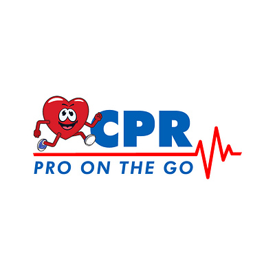 CPR On The Go Logo branding graphic design illustration logo vector