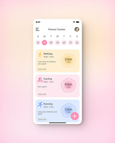 Workout Tracker - #DailyUI #041 041 dailyui design ui