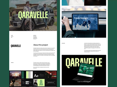 Qaravelle Behance Case afterglow behance brand identity branding cars case clean illustration landing logo minimal web website