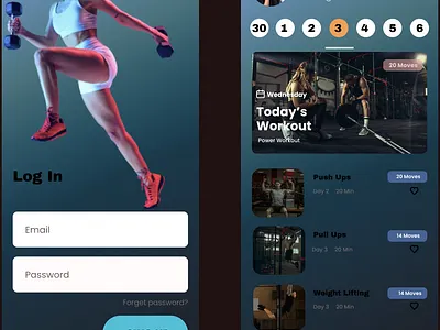 Fitness mobile app design 3d animation app branding design graphic design illustration logo motion graphics ui