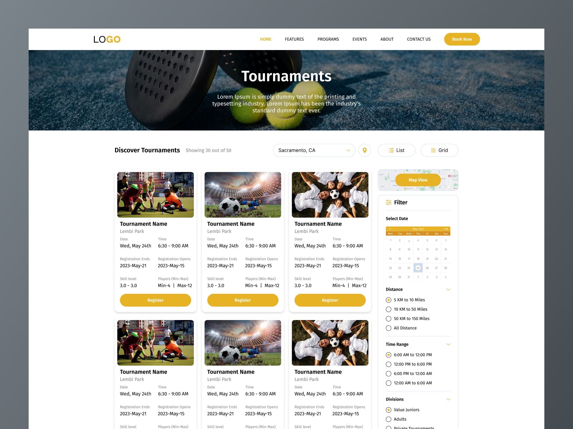 Tennis Court Booking site by Incipient Infotech on Dribbble