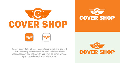 cover shop logo design adobe branding design facebook graphic design illustration logo logos ui vector