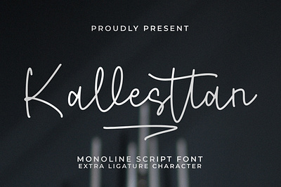 Kallesttan - Monoline Script Font set