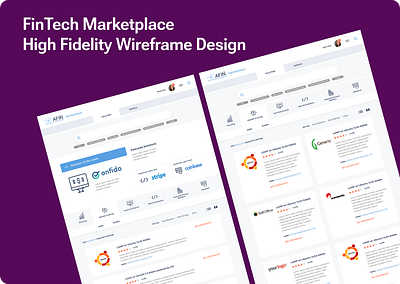 Fintech Marketplace - High Fidelity Wireframe Design design exprience design ux visual design web design