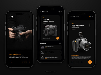 Hasselblad Store UI concept branding bw cmera graphic design hasselblad online shopping online shopping mobile app store ui