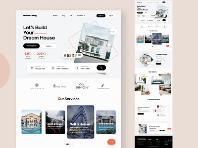 Real Estate Landing Page design landing page real estate real estate landing page ui ui design ux ux design