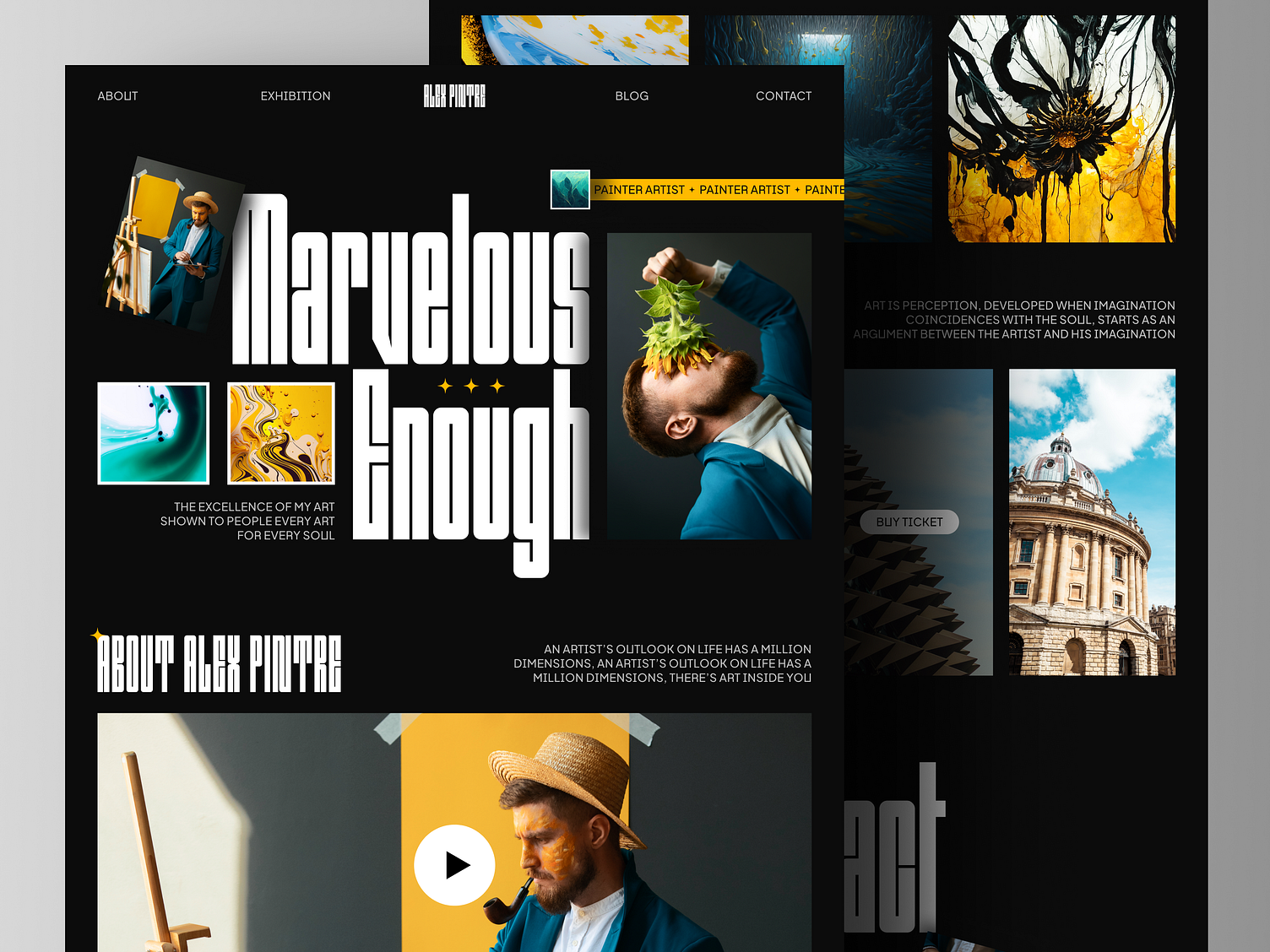 Alex Pintre - Personal Artist Portfolio Landing Page Website by Adhiari ...