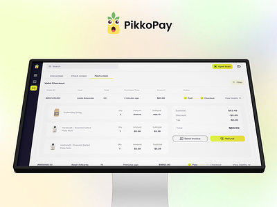 PikkoPay : Scan, Pay & Go : POS app design cashier dashboard design ecommerce fintech fintech creative design agency fintech design grocery shop online payment app point of sales pos pos dashboard pos design pos selling pos terminal scan pay supermarket app uiux design