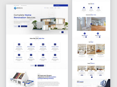 Construction & Home Renovation website app branding construction design designing development graphic design illustration logo motion graphics template typography ui ux vector web web design website wordpress xd