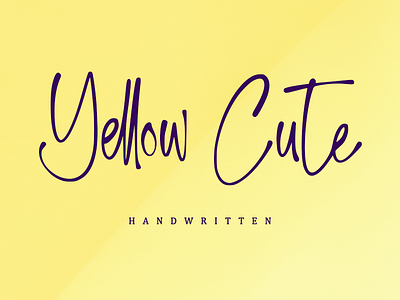 Yellow Cute Handwritten beautiful