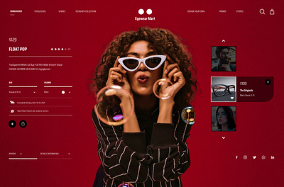Eyewear Header Design branding design illustration ui ux web website
