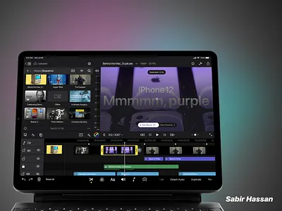 Video Editor Concept for iPad design